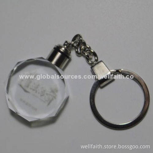 Flashing LED Keyring, Sized 20*20mmNew